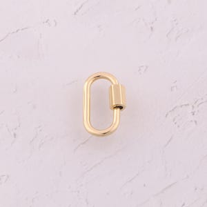 18K Gold gefüllt Karabiner Verschluss Zierliche Schraubverschluss für DIY Schmuckzubehör Herstellung