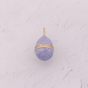18K Gold Filled Enamel Easter Egg Pendant Dainty CZ Egg Charms for DIY Jewelry Findings Making Supply