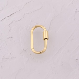 18K Gold gefüllt Karabiner Verschluss Zierliche Schraubverschluss für DIY Schmuckzubehör Herstellung