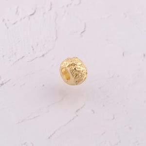 5 pcs 18K Gold Filled Round Tube Spacer Beads Dainty Large Hole Beads for DIY Jewelry Findings Making Supply
