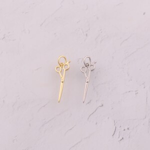 18K Gold Filled Scissors Pendant Dainty Scissors Charms for DIY Jewelry Findings Making Supply