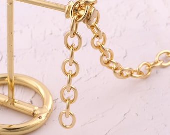 1 Meter 18K Gold gefüllte Kabelketten Zierliche Kabelketten für DIY Schmuckzubehör Herstellung
