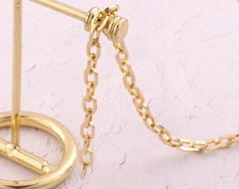 1 Meter 18K Gold gefüllte Kabelketten Zierliche Kabelketten für DIY Schmuckzubehör Herstellung