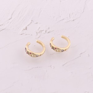 18K Gold Filled Non Piercing Cartilage Clip Earrings Dainty CZ Cuff Earrings Valentine&#39;s Day Gifts·Engagement Gifts·Wedding Gifts