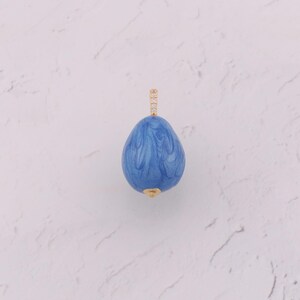 18K Gold Filled Enamel Easter Egg Pendant Dainty Egg Charms for DIY Jewelry Findings Making Supply