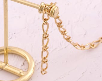 1 Meter 18K Gold gefüllte Kabelketten Zierliche Kabelketten für DIY Schmuckzubehör Herstellung
