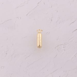 18K Gold Filled Chill Pill Pendant Dainty Capsule Charms for DIY Jewelry Findings Making Supply