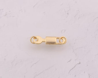 Colgante de candado relleno de oro de 18 quilates, delicados dijes de llave para hacer joyas DIY.