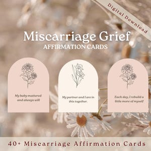 Printable Miscarriage Grief Cards, Healing After Miscarriage, Printable Grief Support Cards, Baby Loss Healing Gift, Pregnancy Loss
