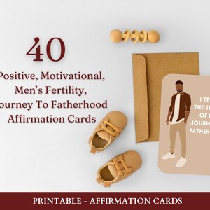 40 carte di affermazione sulla fertilità maschile / Supporto positivo per la procreazione assistita (TTC) per lui / Regalo per il viaggio della paternità / Affermazioni consapevoli per gli uomini