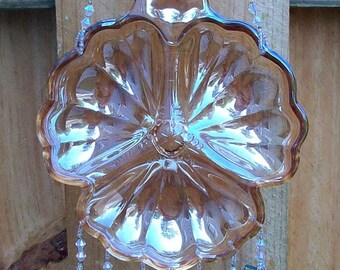 Carnival Glass Clover WIndchime