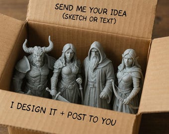 Diseño de modelos 3D personalizados a partir de tu boceto / Figuritas en miniatura personalizadas / Juegos de mesa, de guerra y de rol