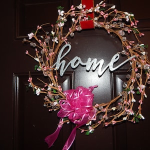 Spring Wreath, pip berry, wall hanging, door hanger