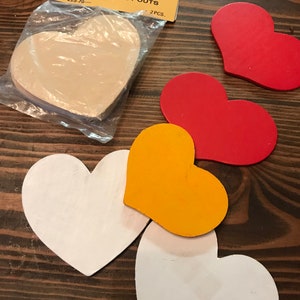 Wooden Heart Assortment, craft supplies, wood cut outs
