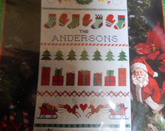 Counted cross stitch kit, kit, needle work, Chirstmas craft kit, sampler, cross stitch