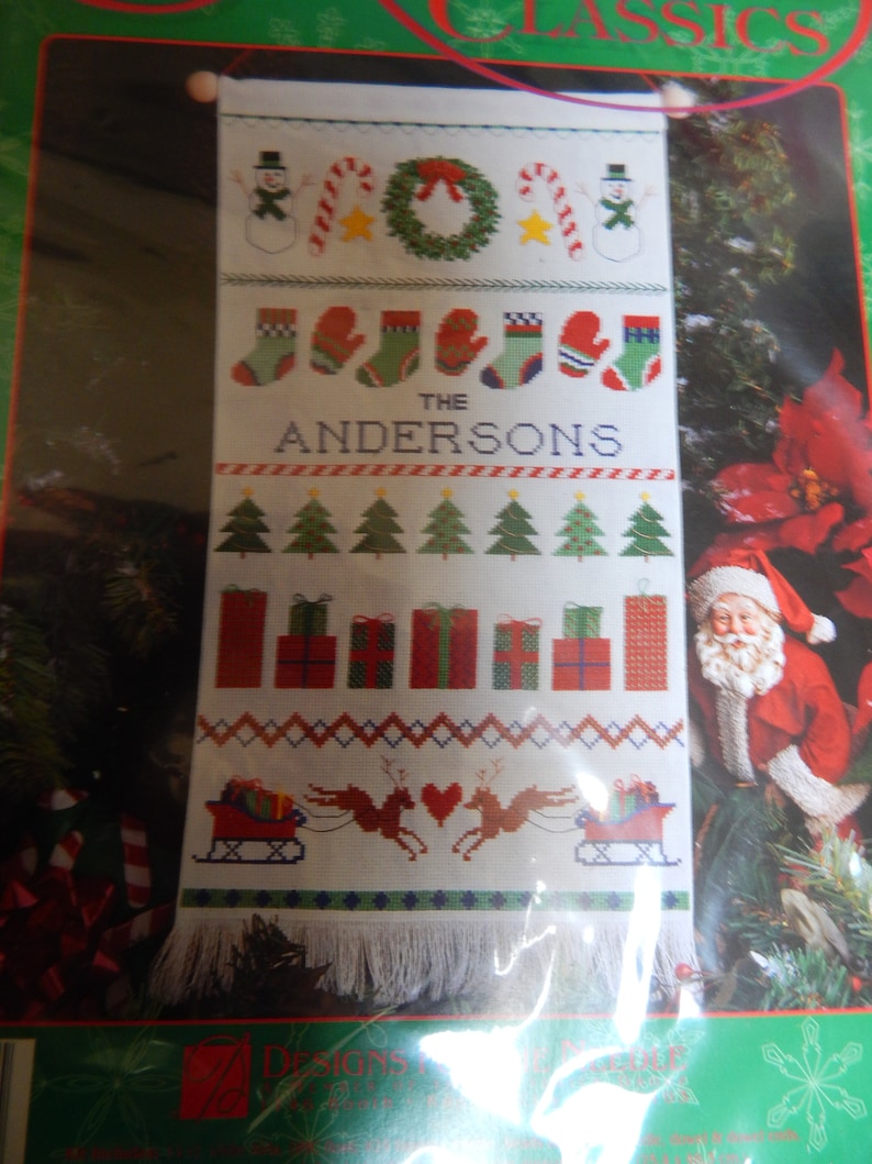sampler cross stitch Counted cross stitch kit Chirstmas craft kit kit needle work