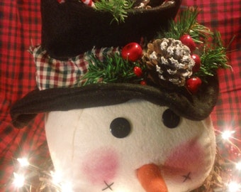 Pattern, Seymore Snowman. Lighted 13" Snowman in a 9" Wreath