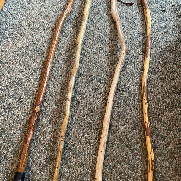 Handcrafted Walking Sticks from the Ozarks, Cedar, Hickory, Oak, Walking Cane, Hiking stick