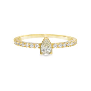 0.30CT Diamond Ring 18k Yellow Gold