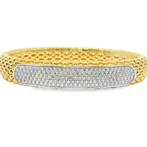 1.84CT Diamond Bangle 18k Yellow Gold