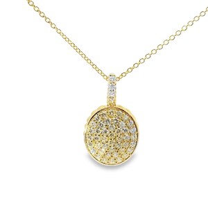 0.97CT Diamond Pendant 14K Yellow Gold