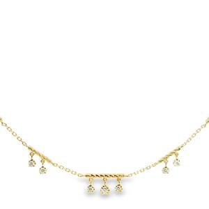 0.58CT Diamond Pendant 14k Yellow Gold