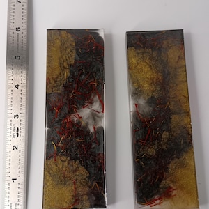 Epoxy Resin Handle Scales for DIY knife handles - Real Saffron