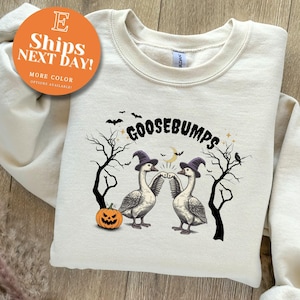 Goosebumps Halloween Sweatshirt, Goosebumps Witchy Goose, Halloween Party Shirt, Spooky Season Apparel, Goosebumps Fan, Goosebumps Lover