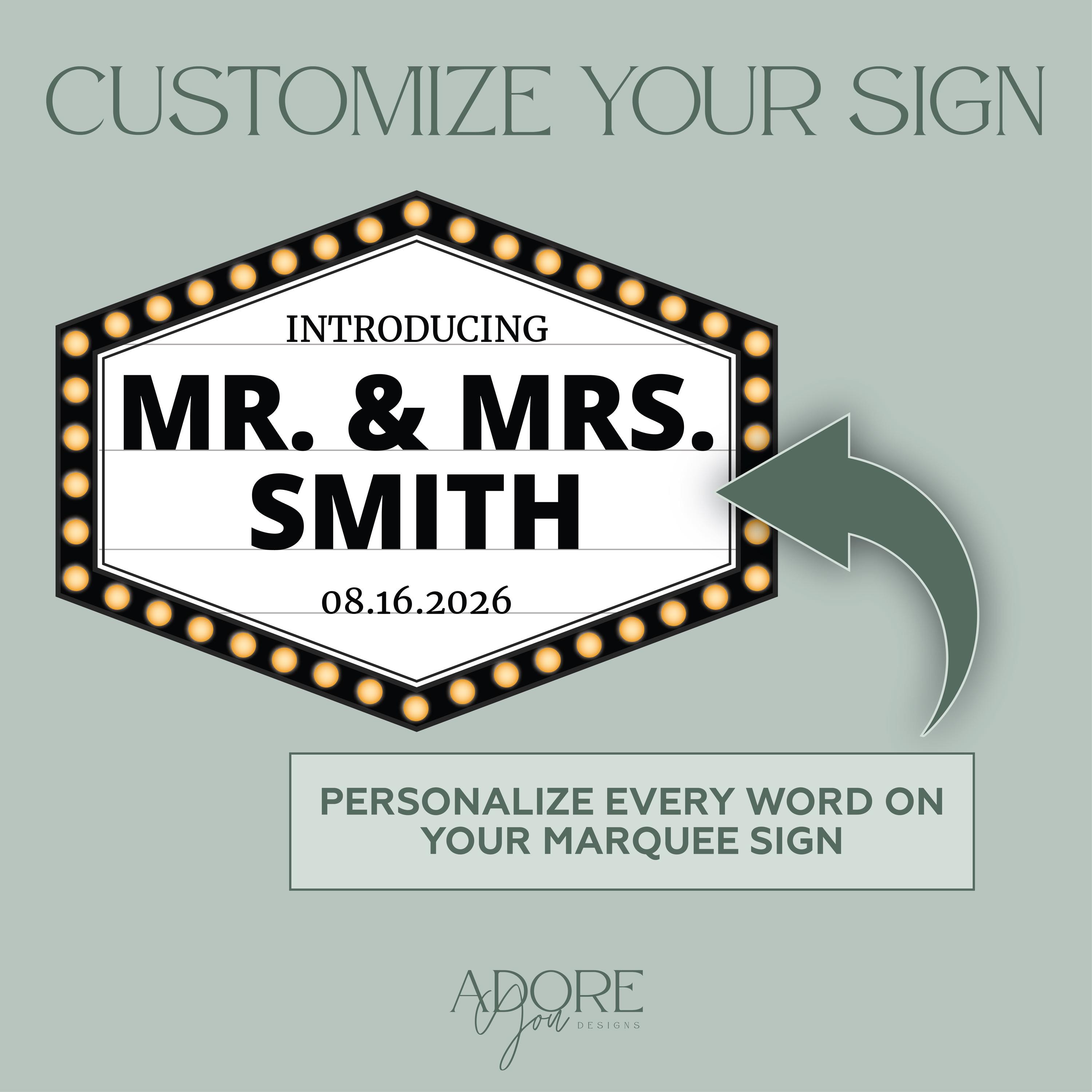 Marquee Wedding Signs | Wedding Ceremony Sign | Custom Corrugated ...