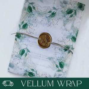 Custom Vellum Wrap with Wax Seal & Twine: Invitation Add-On