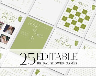 She Found Her Perfect Matcha Bridal Shower Game Bundle Green Tea Themed Activity Bride to Be Editable Template Digital Canva Party Printable