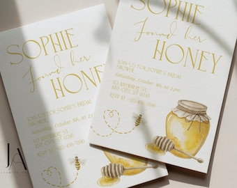 She Found Her Honey – Bachelorette Invitation Template Bee Bridal Shower Invite Digital Download