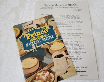 Vintage Prince Golden Macaroni Recipes Booklet 1951 Food Advertising Ephemera