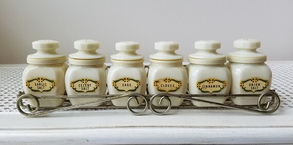 THYME and CINNAMON 2 jars with spices MANOR 1970