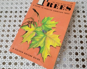 Vintage "Trees" Book 1956, A Golden Nature Guide by Herbert Zim & Alexander Martin, Illustrated Reference, Natural History