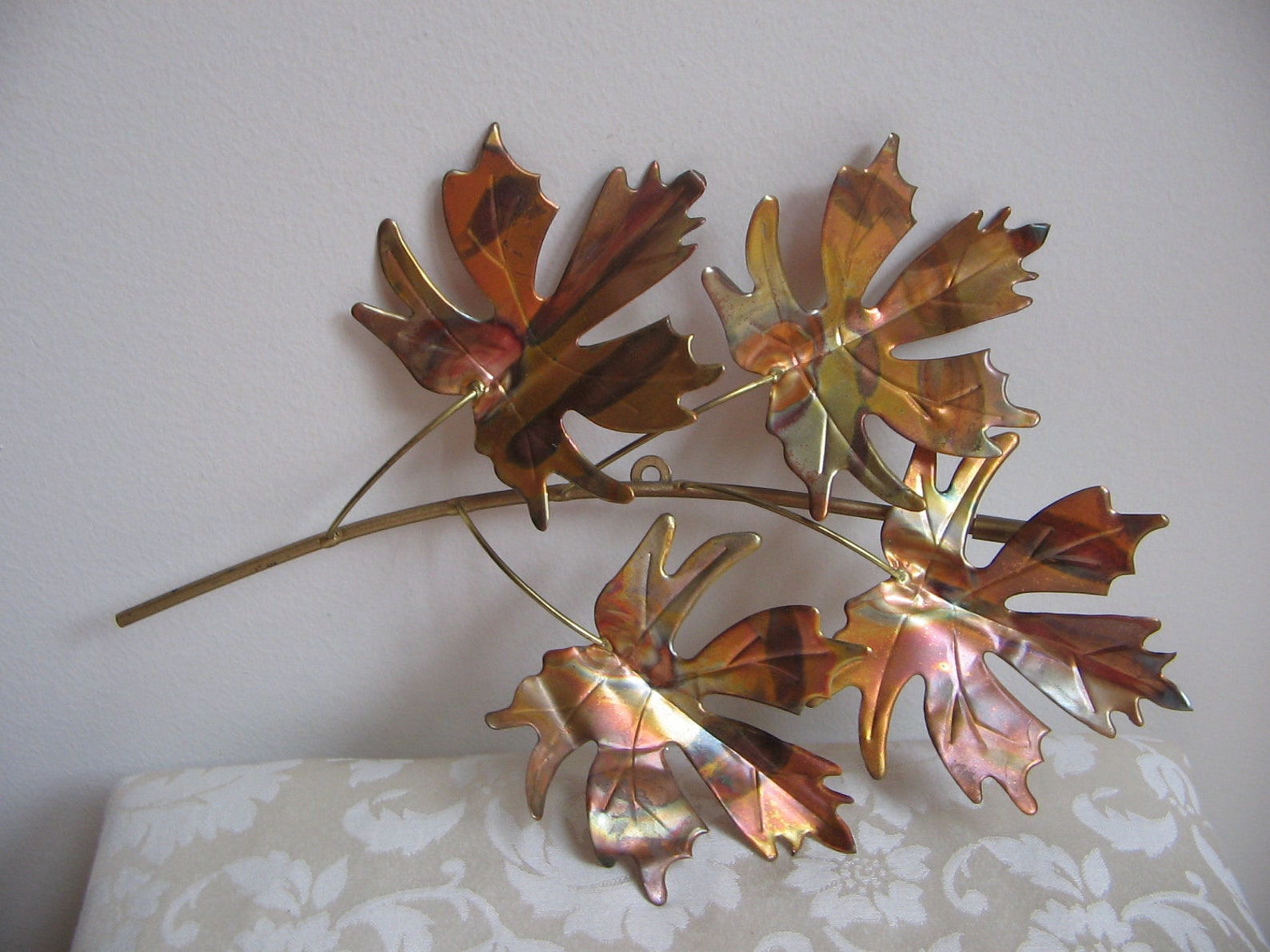 Vintage Metal Leaves Wall Art Copper Brass Maple Leaf | Etsy