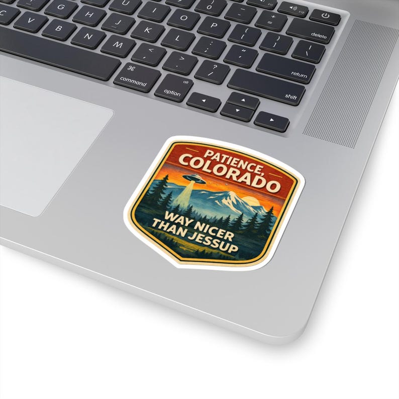 Patience Colorado Sticker | Resident Alien National Park Style UFO Badge image 5