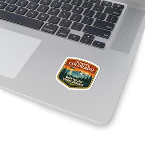 Patience Colorado Sticker | Resident Alien National Park Style UFO Badge image 4