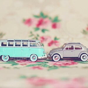 Vintage Classic Car Retro Color Block Home Decor Feminine Turquoise ...