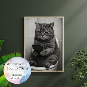 Bathroom gift | Bathroom decoration picture poster | Funny bathroom poster | Bathroom poster toilet | Funny bathroom picture | Poster