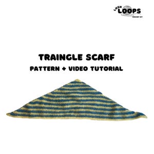 Patrón de crochet para bufanda triangular + videotutorial