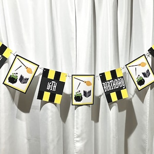 Wizard Witch Birthday Banner - Personalized Wizard Witch Birthday Garland - Wizard Witch Birthday Bunting - Wizard Witch Birthday Party