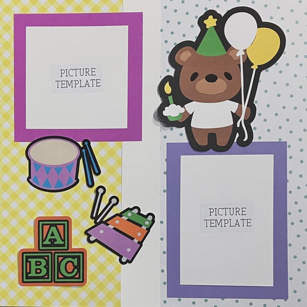 1st Birthday Scrapbook Pages Etsy