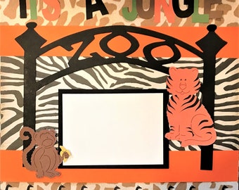2 Page "Zoo" Scrapbook Kit - 12" x 12" Ready To Assemble Scrapbook Kit