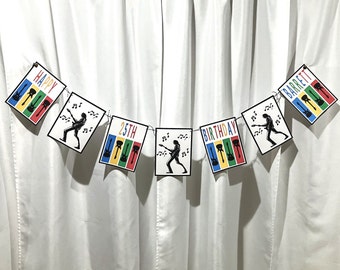 Guitar Player Birthday Banner - Personalized Guitar Player Birthday Garland - Guitar Player Birthday Bunting - Birthday Party Supplies