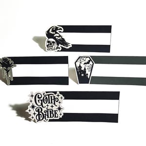 Halloween Place Cards - Six (6) Goth Place Cards - Goth Table Setting - Goth Place Cards