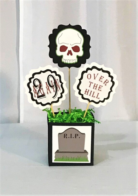 Over The Hill Centerpiece Diy Birthday Party Supplies Etsy