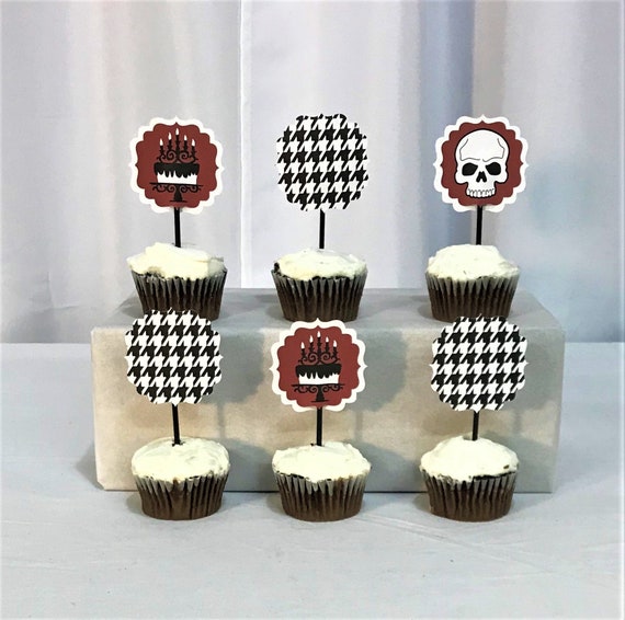 Over The Hill Cupcake Toppers 12 Twelve Over The Hill Etsy
