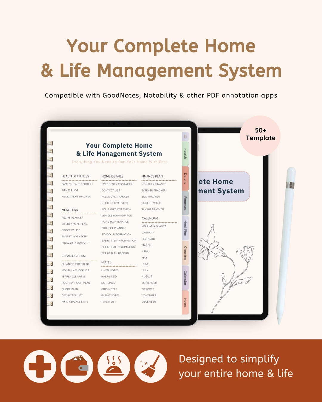 Ultimate Home Management Planner 2026 | Printable Budget Planner ...