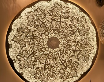 Atemberaubende 1,2 m handgefertigte marokkanische Wandleuchte aus Messing – elegantes Beleuchtungs-Meisterwerk